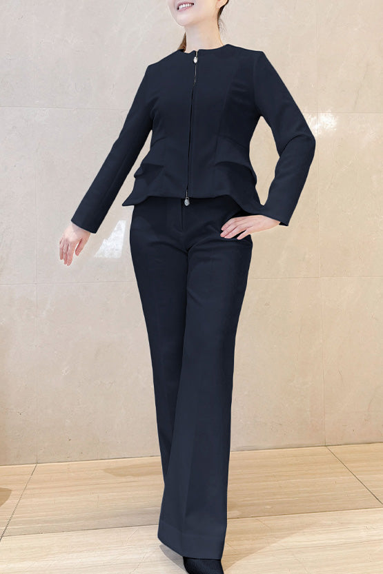 Restocked - Space Material: Double Peplum Jacket