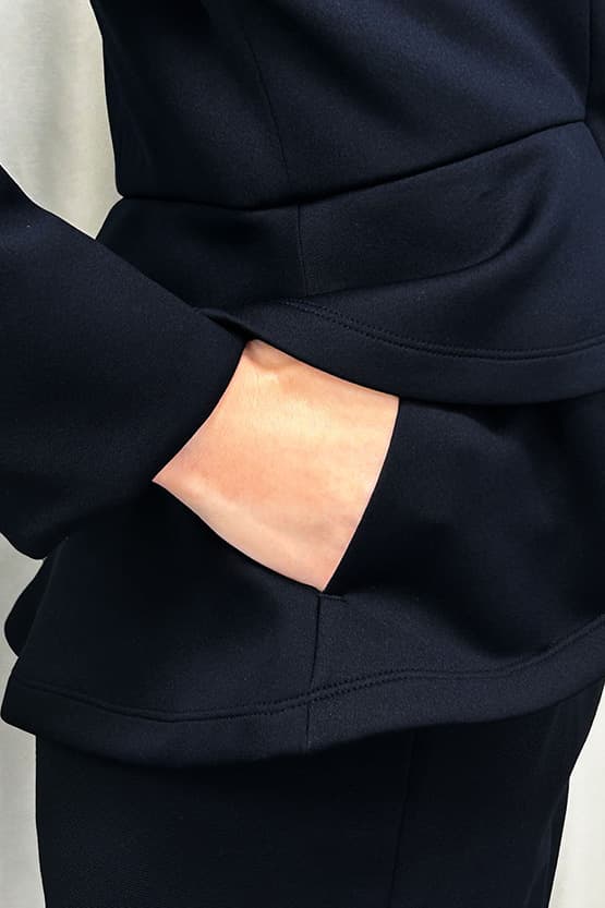 Restocked - Space Material: Double Peplum Jacket