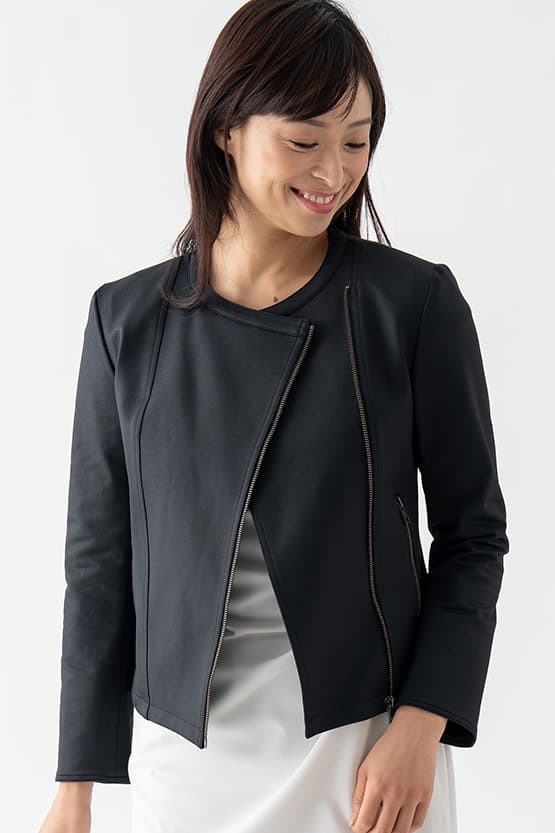 Collarless Stretch Riders Jacket