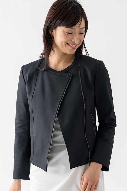 Collarless Stretch Riders Jacket