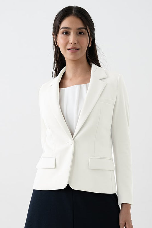 Double Jersey: Double Jersey Stretch Blazer Jacket