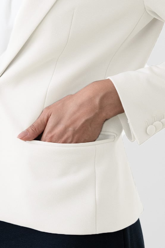 Double Jersey: Double Jersey Stretch Blazer Jacket