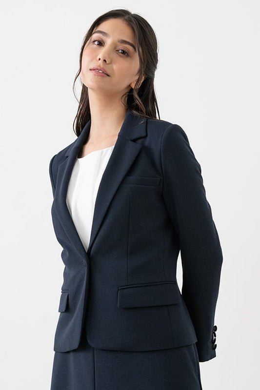 Double Jersey: Double Jersey Stretch Blazer Jacket