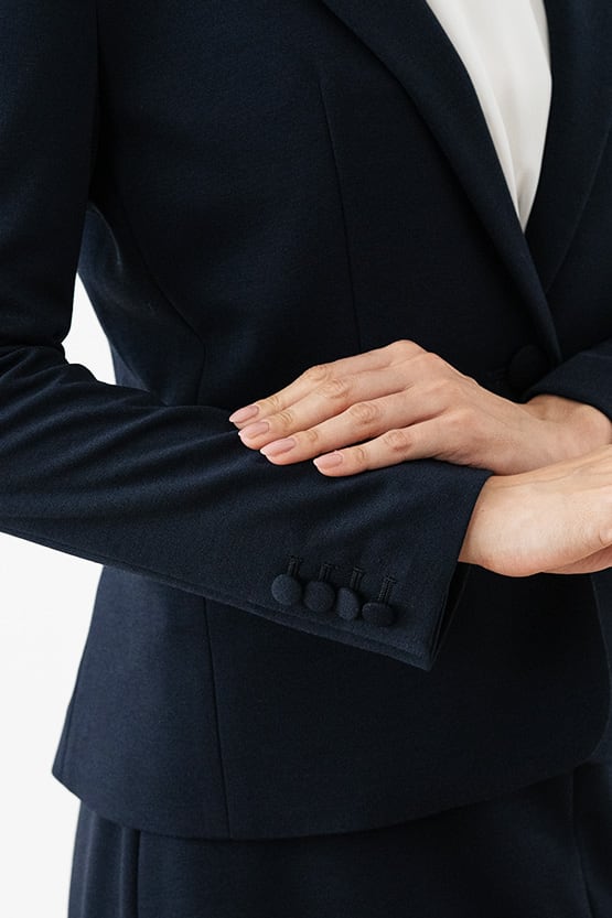 Double Jersey: Double Jersey Stretch Blazer Jacket