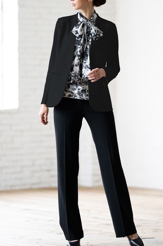 Smart Stretch Long Collarless Jacket