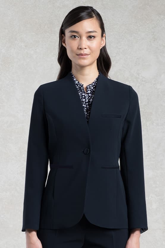 Smart Stretch Long Collarless Jacket