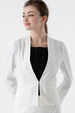 Smart Stretch Front Hook Collarless Jacket