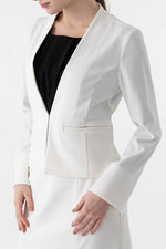 Smart Stretch Front Hook Collarless Jacket