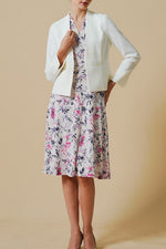 Smart Stretch Front Hook Collarless Jacket