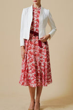 Smart Stretch Front Hook Collarless Jacket