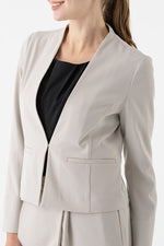 Smart Stretch Front Hook Collarless Jacket