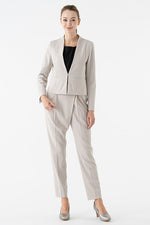 Smart Stretch Front Hook Collarless Jacket