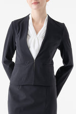 Smart Stretch Front Hook Collarless Jacket