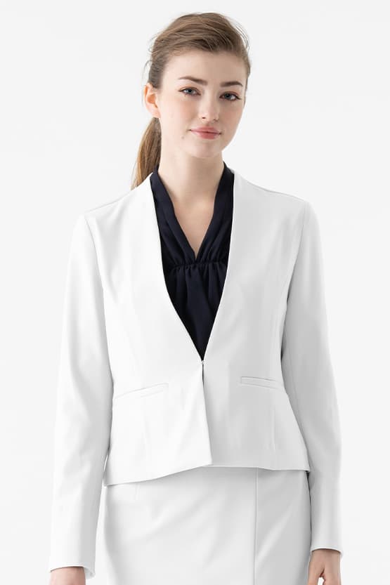 Active Cool: Front Hook Collarless Jacket