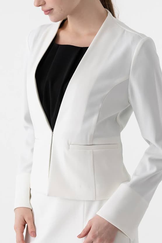 Active Cool: Front Hook Collarless Jacket