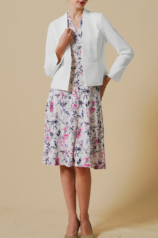 Active Cool: Front Hook Collarless Jacket