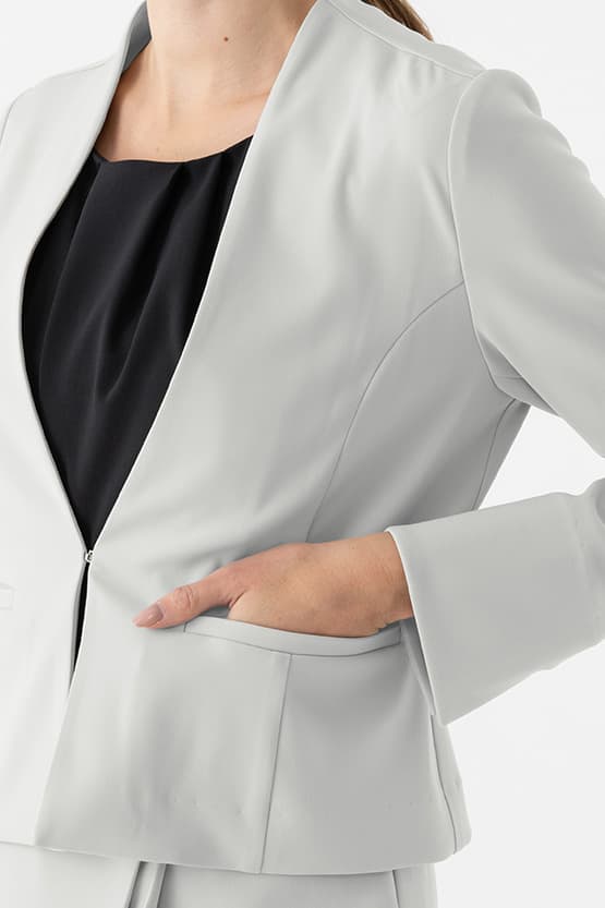 Active Cool: Front Hook Collarless Jacket