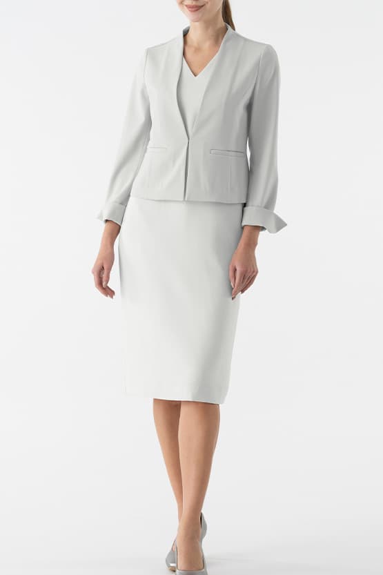 Active Cool: Front Hook Collarless Jacket