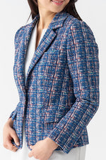Tweed Print Relaxed Sleeve Tailored Jacket