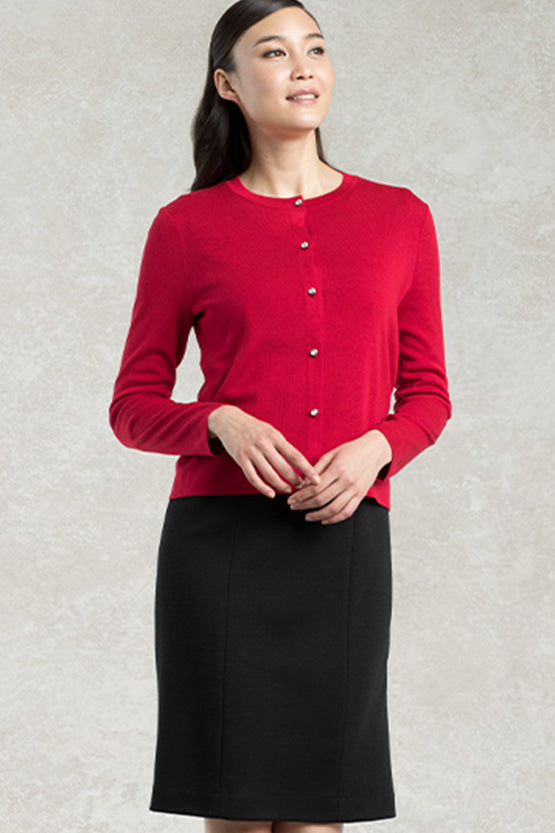 All-Season Material: Smart Stretch V-Neck I-Line Dress