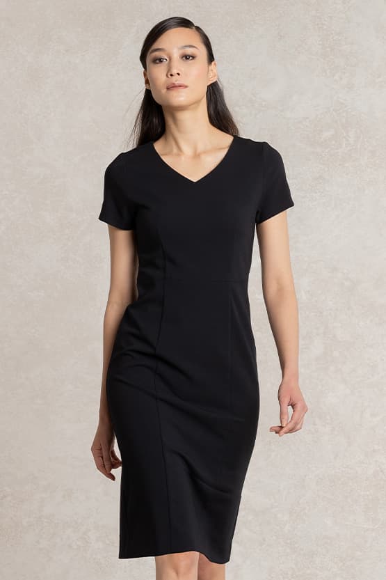 Smart Stretch V-neck I-line Dress