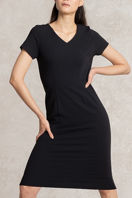 Smart Stretch V-neck I-line Dress