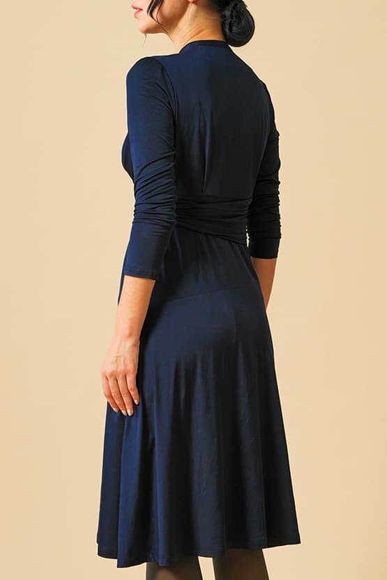 Brushed Back: Fleece-Lined Cache-Coeur Dress (With Anti-Static Petticoat)