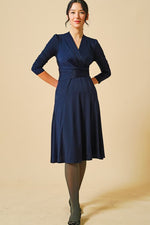 Brushed Back: Fleece-Lined Cache-Coeur Dress (With Anti-Static Petticoat)