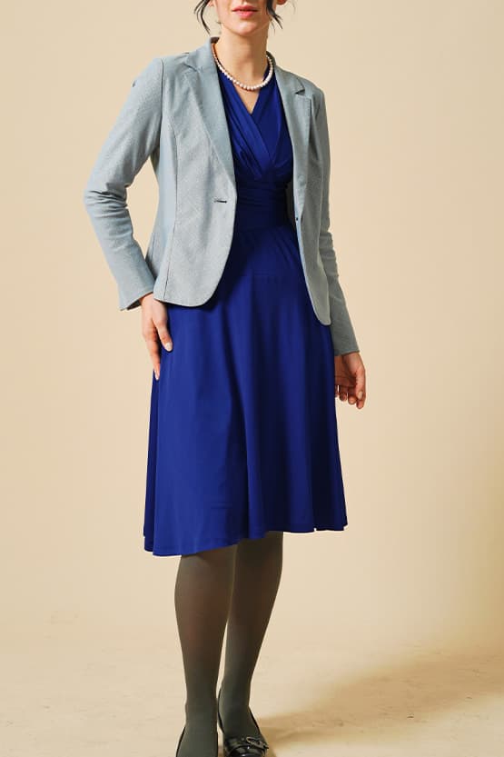 Brushed Back: Fleece-Lined Cache-Coeur Dress (With Anti-Static Petticoat)