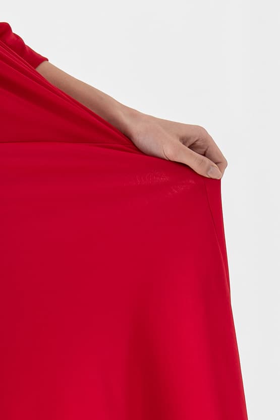 Silk-Like Wrap Dress