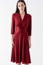 Silk-Like Wrap Dress