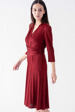 Silk-Like Wrap Dress