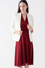 Silk-Like Wrap Dress