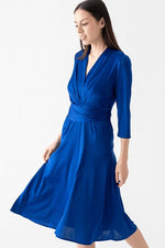 Silk-Like Wrap Dress