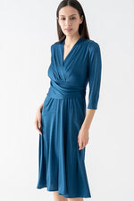 Silk-Like Wrap Dress