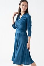 Silk-Like Wrap Dress