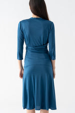 Silk-Like Wrap Dress