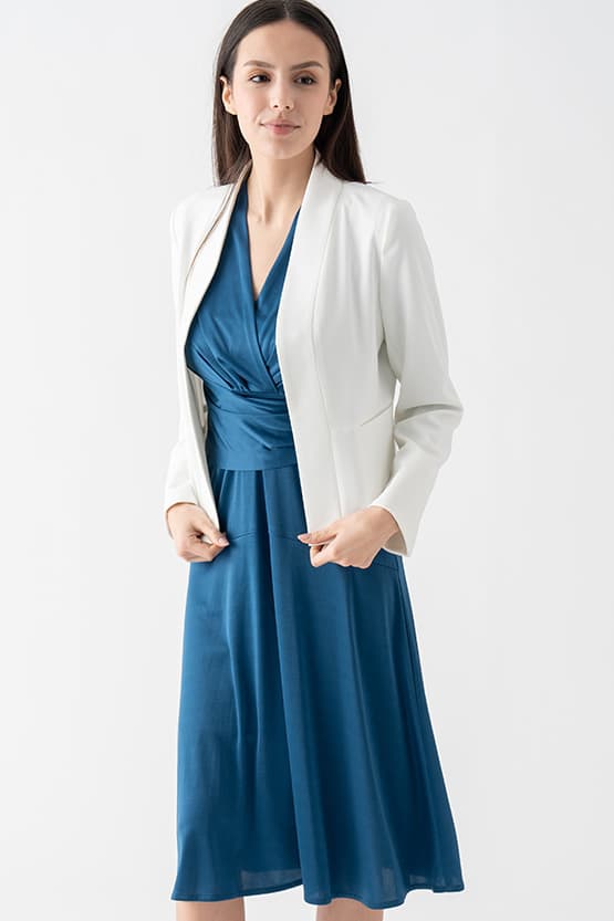 Silk-Like Wrap Dress
