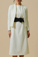 Cotton Blend Tweed: A-Line Sack Dress