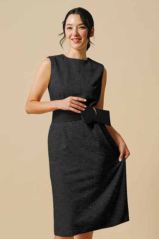 Cotton Blend Tweed: A-Line Sack Dress