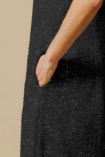 Cotton Blend Tweed: A-Line Sack Dress