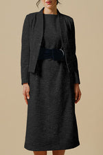 Cotton Blend Tweed: A-Line Sack Dress