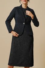 Cotton Blend Tweed: A-Line Sack Dress