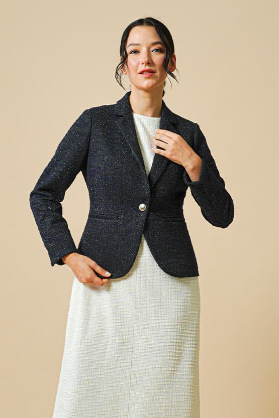 【Tweed】A-line Sack Dress