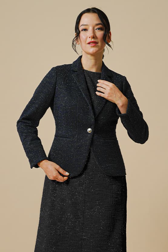 【Tweed】A-line Sack Dress