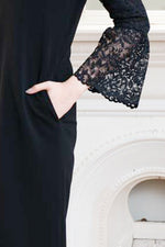 Space Material x Lace Sack Dress