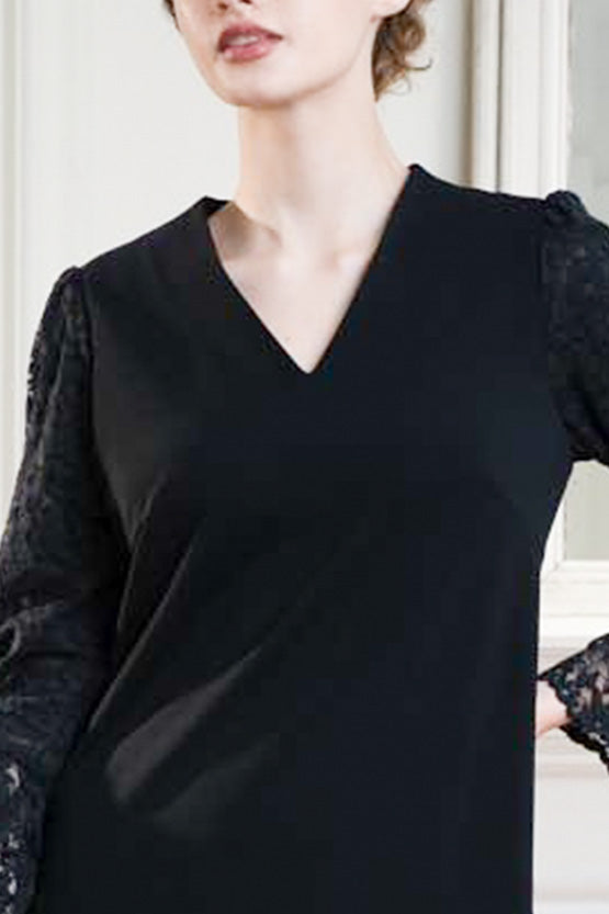 Space Material x Lace Sack Dress