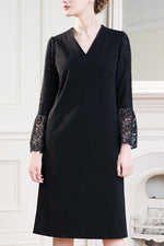 Space Material x Lace Sack Dress