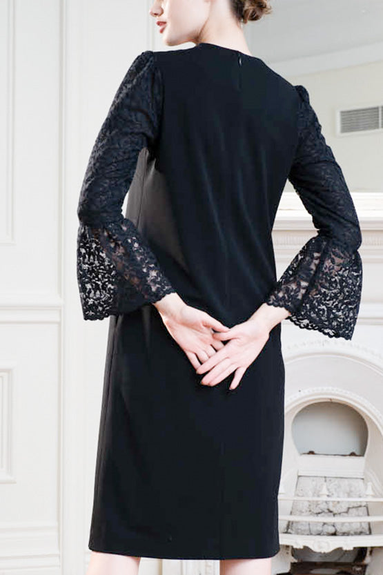 Space Material x Lace Sack Dress