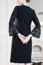 Space Material x Lace Sack Dress